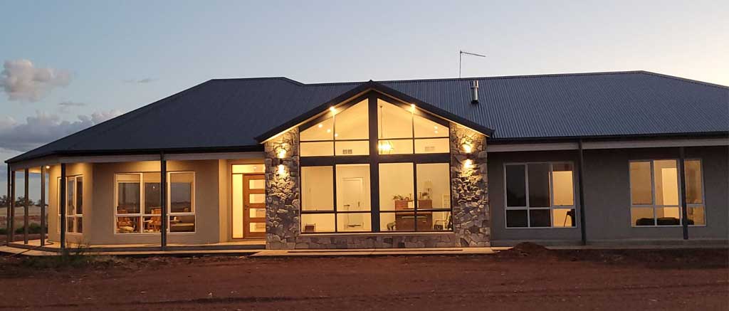 Exterior of new home by Outback Builders